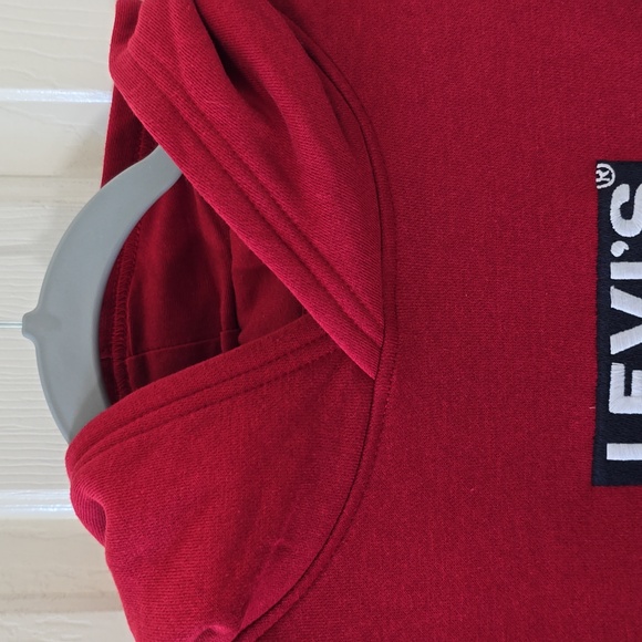 LEVIS BRAND SIGNATURE BOYS RED PULLOVER HOODIE SWEATSHIRT SIZE LARGE - Picture 8 of 11